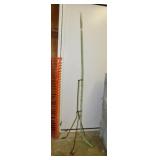 Antique wrought iron lightning rod, 69" tall,