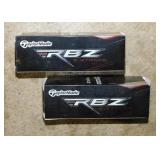 Six new TaylorMade golf balls in boxes -