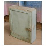 Primitive wooden cabinet w/ latch, 20" x 7" x 24"