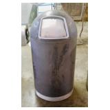 Lawson stainless industrial trash can, 34" tall