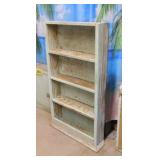 Primitive wooden 4 shelf bookcase,