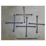 Four lug wrenches, 14" x 14"
