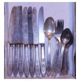 Antique silverplate flatware