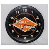 Harley-Davidson wall clock, 11.5" diameter