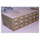 Vintage Lyon steel indutrial 18 drawer parts bin