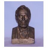 Mid Century cast metal President Abraham Lincoln