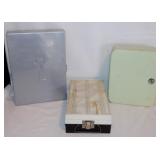 2 metal key boxes - Zephyr file index box