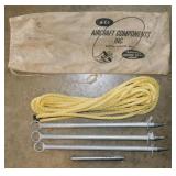 Nylon rope & tent stakes