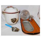 Vintage enamelware chamber pot & more