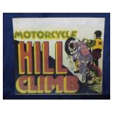 Motorcycle Hill Climb plastic sign, 12" x 10.5" -