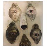 Resin animal tree faces