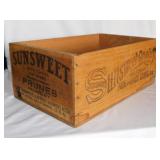 Vintage Sunsweet California Prunes shipping crate