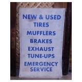 Large metal auto service store sign, single sided,