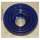 Set of 3 Pyrex cobalt glass nesting mixing bowls