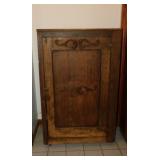 Antique primitive walnut cabinet w/ 4 shelves &