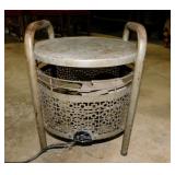 Vintage Redmond hassock floor fan, 13" diam.