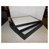 3 Riker showcase display boxes w/ glass tops, 16"