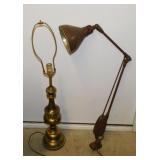 Vintage industrial articulating wall mount task