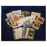 60 antique postcards