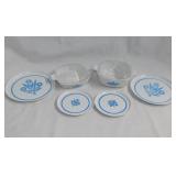 Vintage toys: Corning Blue Cornflower dishes -