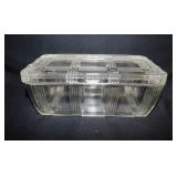 Federal Glass refrigerator dish w/ lid -