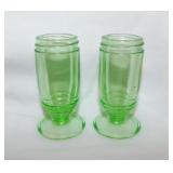 Vintage Hazel Atlas Uranium glass salt & pepper