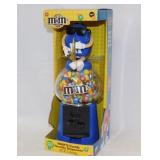 New M&M's Blue novelty coin bank candy dispenser