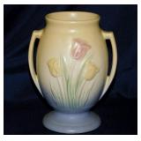 1930's Hull Pottery Sueno Tulip urn vase, 6' tall,