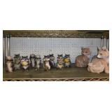 Garden yard art statues: 9 squirrels, 6' tall -