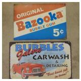 Bubbles Car Wash metal reproduction sign -