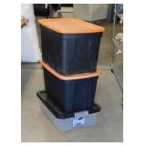 3 storage totes w/ lids
