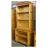 Hand crafted solid wood stepback display cabinet