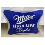 Miller High Life Light beer embossed metal