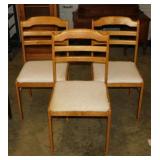 3 upholstered seat dining chairs