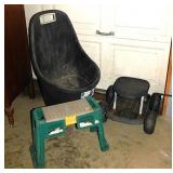 Easy Go rolling yard cart - Garden bench w/ tool