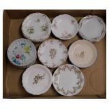24 antique porcelain butter pats