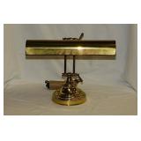 Nice heavy Mid Century brass piano / desk lamp,