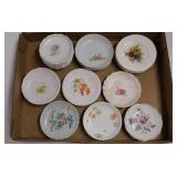 16 antique porcelain butter pats