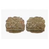 Cast iron stagecoach bookends, smaller size
