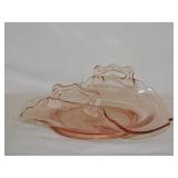 Pink Depression glass: Bon-bon candy dish -