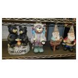 Garden yard art statues: Welcome bears, 12' tall