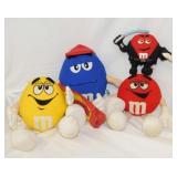 4 plush M&M's character toys