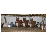 Garden yard art statues: 4 frogs, 5' tall -
