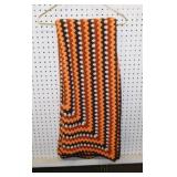 2 vintage hand crocheted afghans