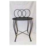 Wrought iron Hollywood Regency style vanity stool