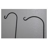 2 wrought iron shepherd hooks, 72' tall