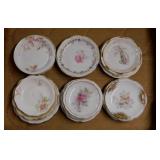 22 antique porcelain pink roses butter pats