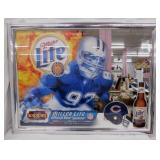 2001 Miller Lite beer Super Bowl framed bar mirror