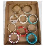 Flat of vintage bracelets