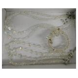 2 vintage Aurora Borealis 2 strand necklaces -